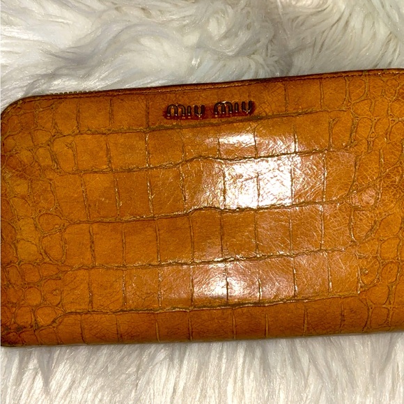 Yellow Miu Miu Long Zip Wallet - Picture 7 of 8